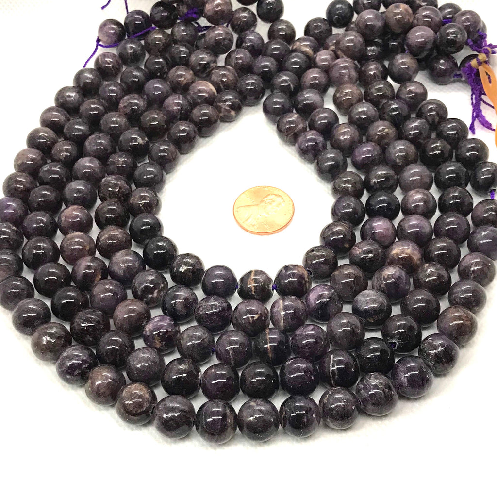 Natural Sugilite Beads, 10mm round Sugilite Bead Necklace For Woman/men, Purple Sugilite Cabochons Gemstone Bead Strand, 16 Inch (# 1359)