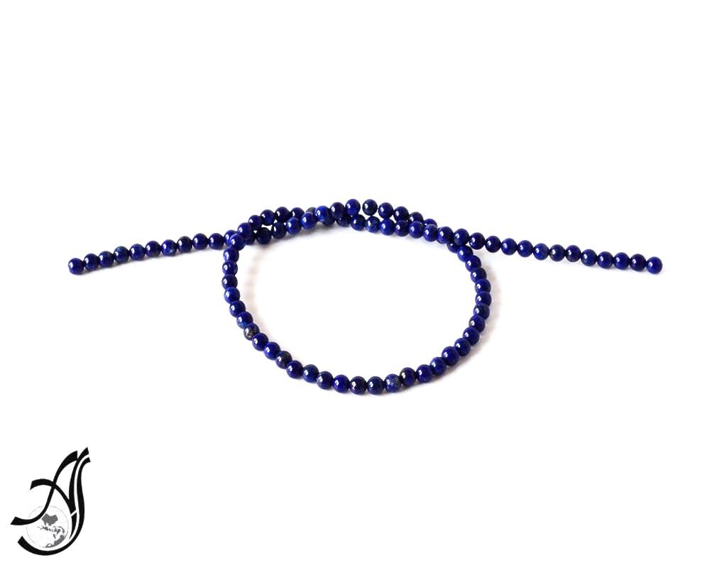 Lapis Lazuli 5 mm Round Plain ,16 inch ,blue color, 100% Natural , best Color,Most creative,