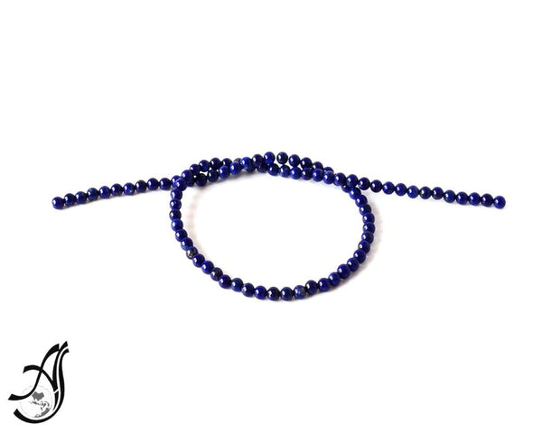 Lapis Lazuli 5 mm Round Plain ,16 inch ,blue color, 100% Natural , best Color,Most creative,