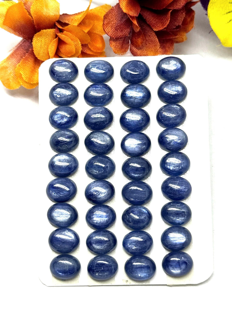 AAA Natural Kyanite Oval Cabochon, Calibrated, 10x8 mm, jewelry making