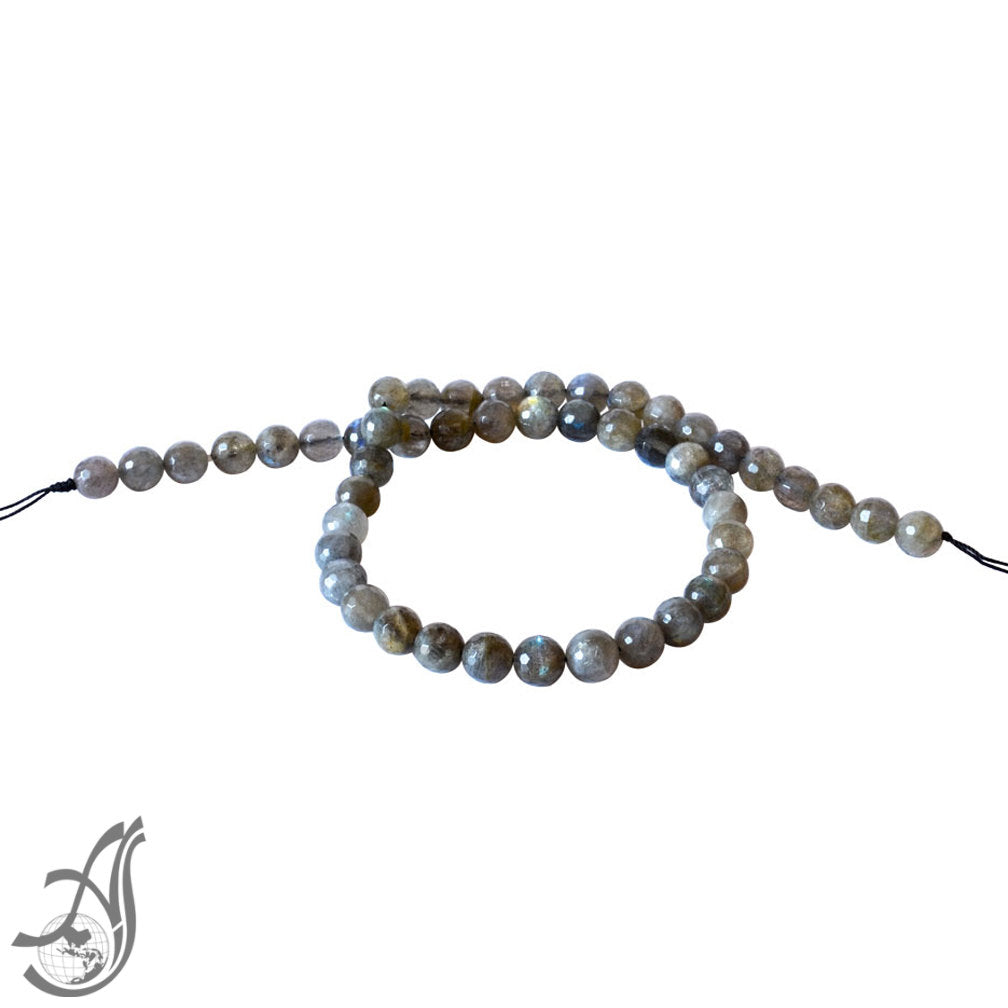 Labradorite Faceted Round 8mm 16 inch Length