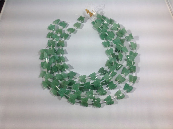 Aventurine Butter fly shape hand carved 13x16 mm,Very Unusal,20 Pcs in the strand