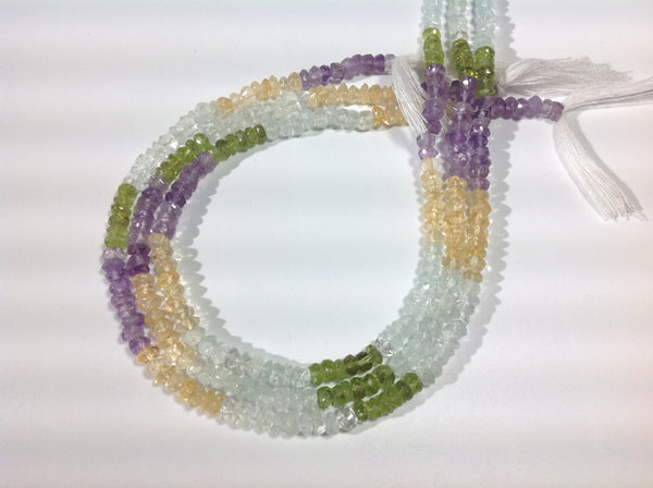 Round Multi color Faceted 5mm Amethyst,Peridot,Amethyst,Citrine,Quartz