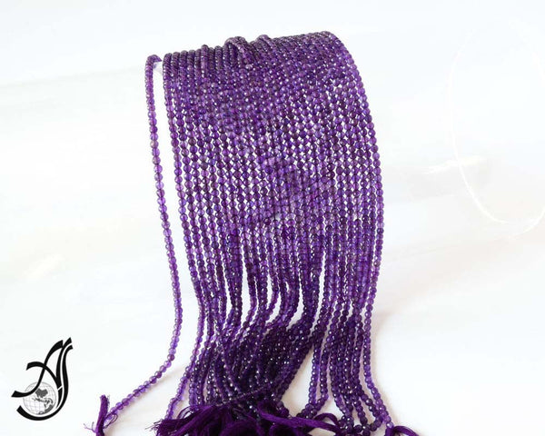 Amethyst Israeli perfect Rounnd 4mm Facetd , Purple,full strand 14 inch,AAA quality,perfect cut