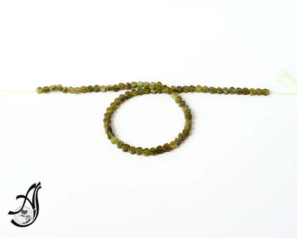 Green Garnet Malian ( Tsavolite) Plain Heartshape 6 mm. 16 inch,Unusal & creative.