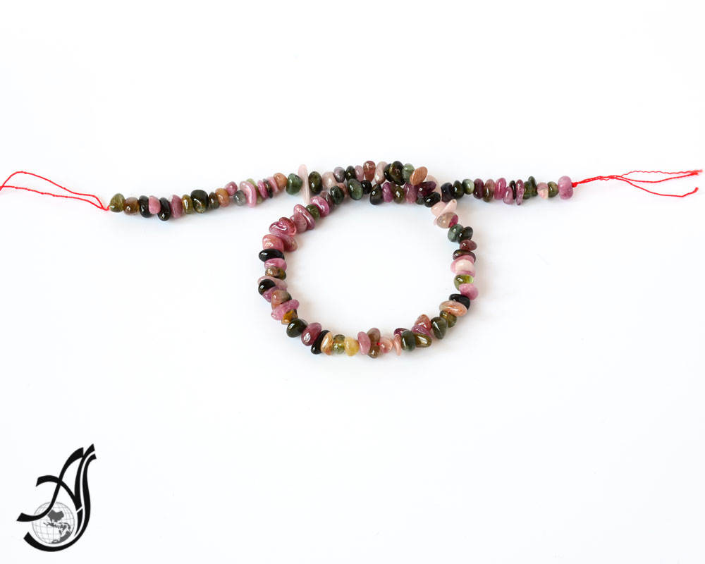 Tourmaline Chips 8mm Fine quality quality 16 inch full strand.One of a kind,100% natural Earth mined.
