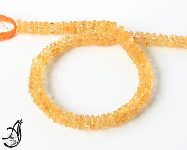 Citrine Carved Roundale 8 to 9 mm appx. Exceptional-unusal, 15 inch,Yellow,Creative strive.(BD-00466)