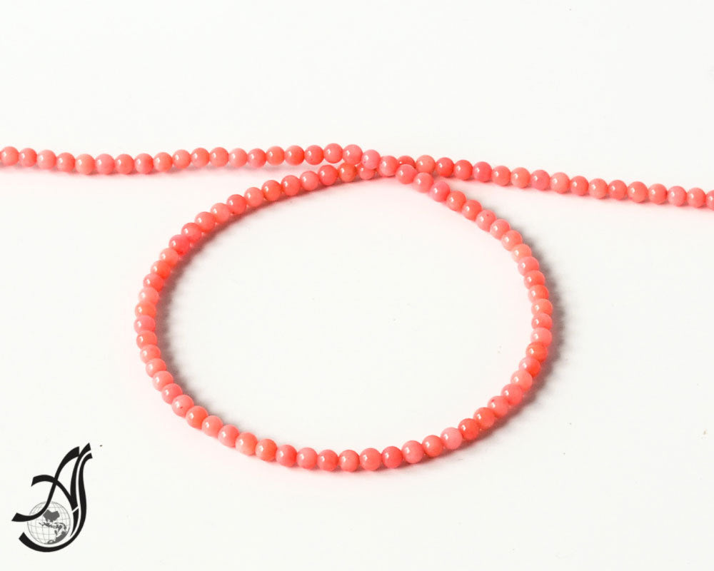 Coral Round Plain 3mm, 15 inch full strand,Nice attractive color