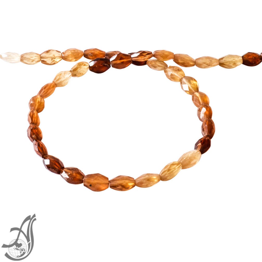 Hessonite Oval shaded light to dark color Faceted 7x9 streight drill , 14 inch 100% natural, earth mined
