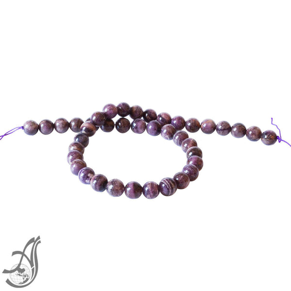 Sugilite  Round Plain 10 mm  High quality,16 inch strand,Purple ,100% Natural , best Color,Most creative,(#952)