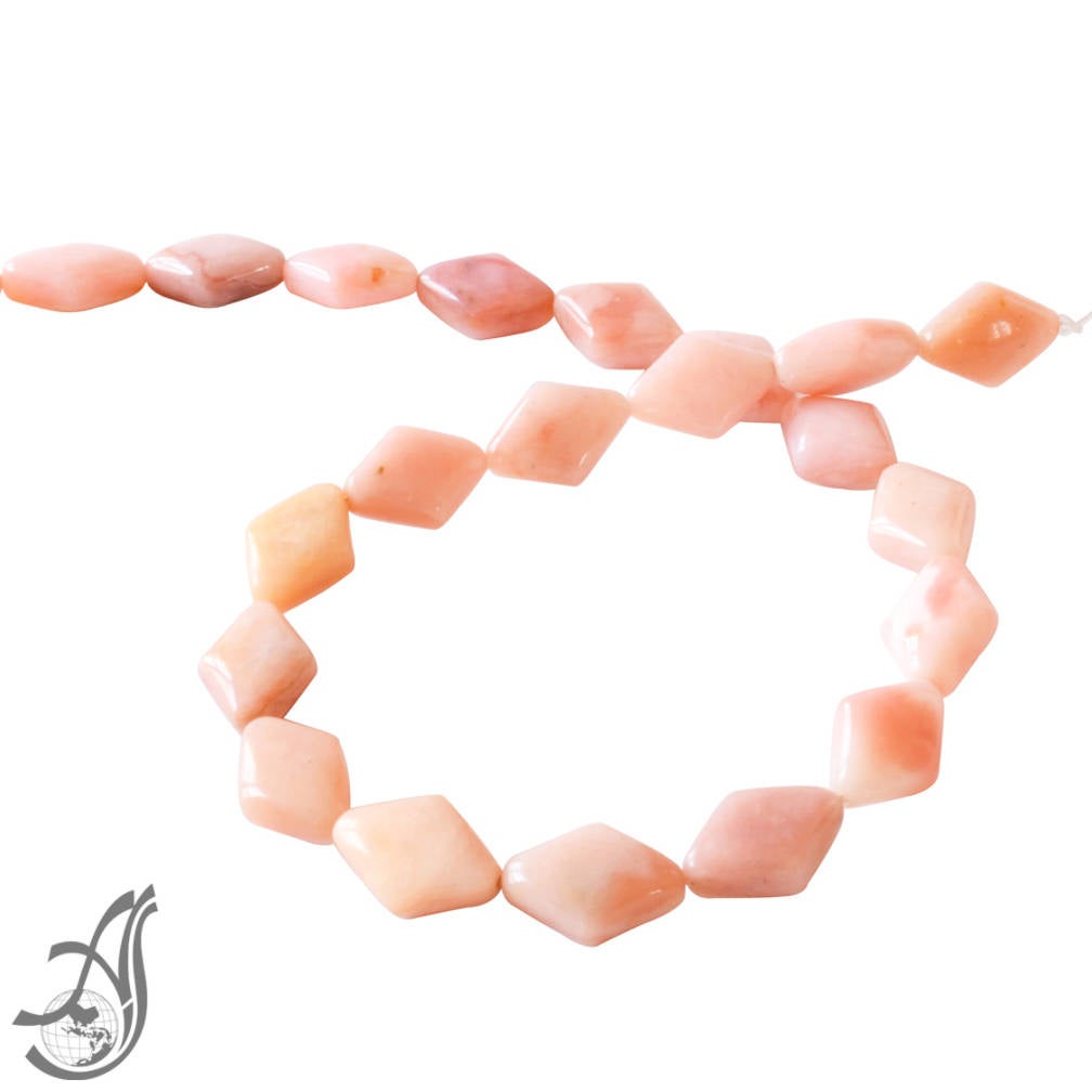 Pink Peruvian opal Sakarpara shape, 12x17 mm,Pink,16inch full strand.One of a kind, very creative.Multi Color (code S )