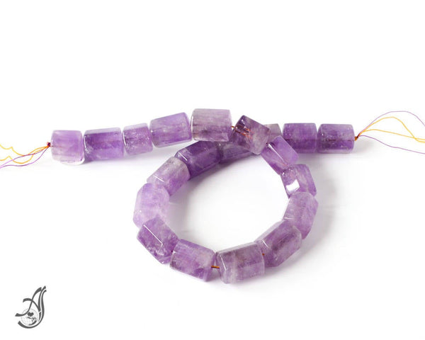 Amethyst Faceted Barrel shape 15x22mm Exceptional, Purple,full strand 16 inch,AAA quality,perfect cut, 100% Natural, Calibrated