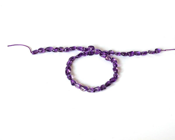 African Amethyst Plain tumble 6mm appx. Fine Qty  ,  Purple,16 inch ,AAA  transparent quality,Free Size cut, full Dark color 100% Natural