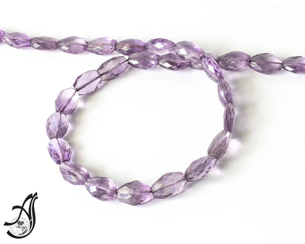 Amethyst Oval Faceted 8x13 mm appx., Purple,full strand 15 inch,Fine quality, Good Luster,very creative