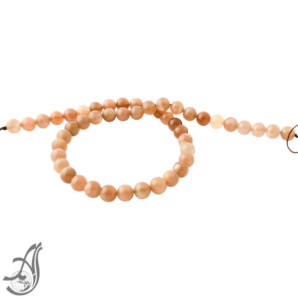 Moonstone Plain Round,100% natural, Brown,Peech color, AAA Fine quality, 8mm appx.