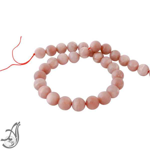 Moonstone Plain Round,100% natural, Brown,Peech color, AAA Fine quality, 12mm appx.