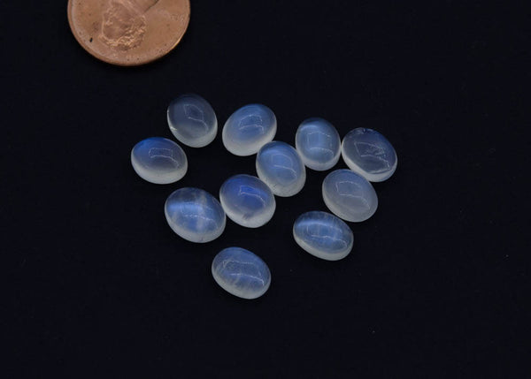 Rainbowmoonstone Oval Cabochons Package of 11 pcs, AAA  Extra ordinary quality, best Sheen or Rainblw, 7x9 appx mm