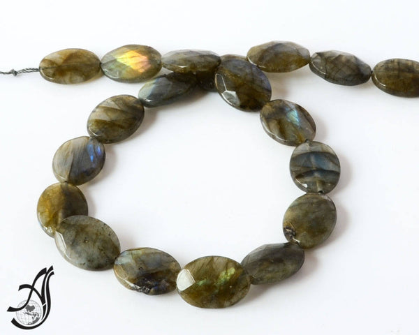 Labradorite Faceted Oval 15x19 mm, Huge size, very creative 100% Natural