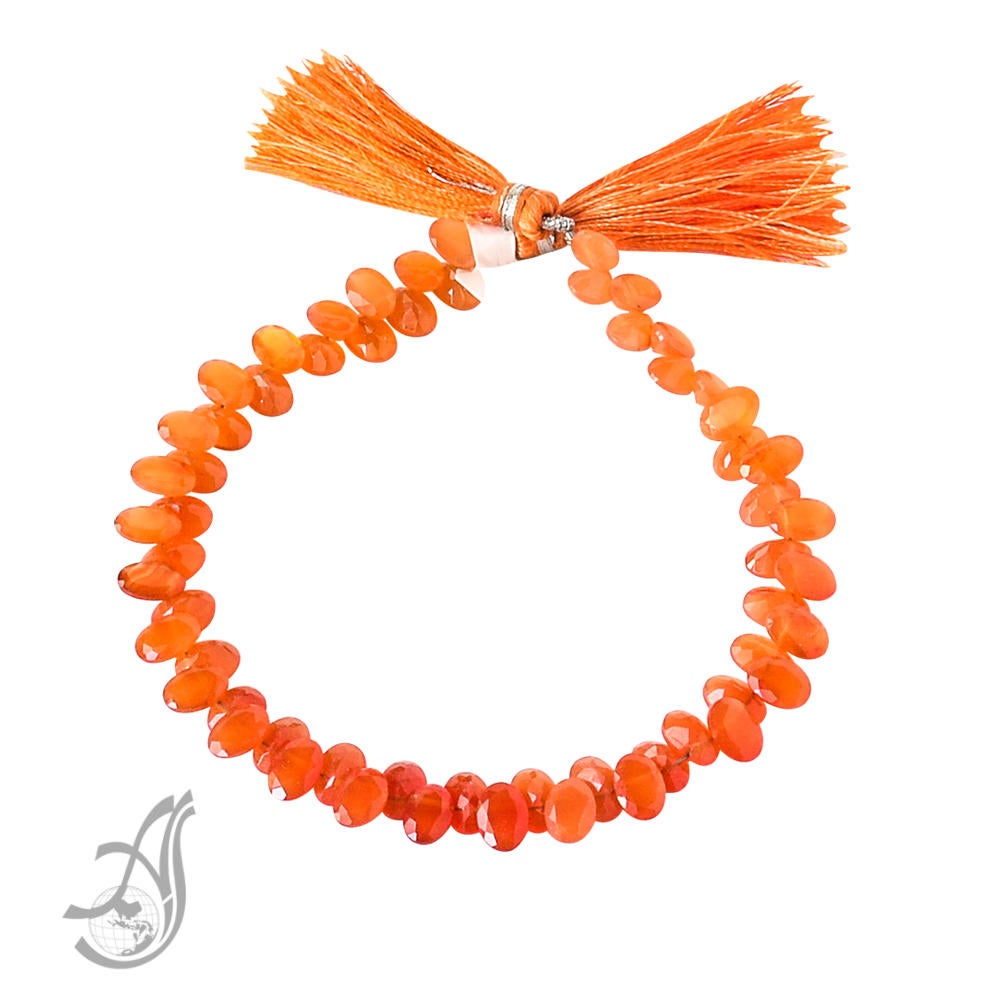 Carnalian Oval Facted Top quality 8 inch strand,orange color,100% Natural ,side drillThe best Color,Luster,Most creative, GEM. Speaks itself