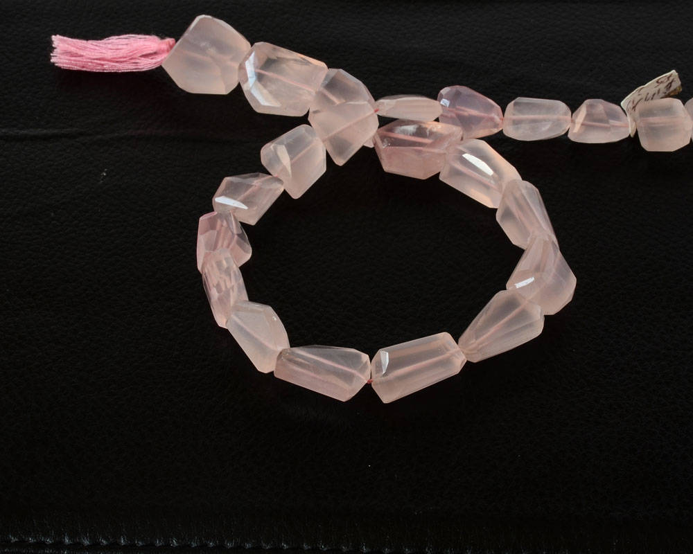 Rose Quartz Tumble Faceted Top Quality 10 to 18 mm AAA Quality inch full strand,Powerful healing. Top class faciting & quality 100% natural