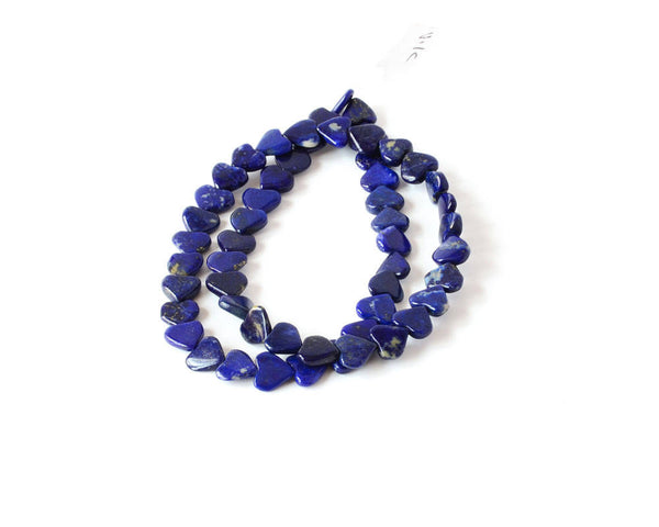 Lapis lazuli  Heart shape Plain 8mm ,16 inch ,blue , 100% Natural , best Color,Most creative,