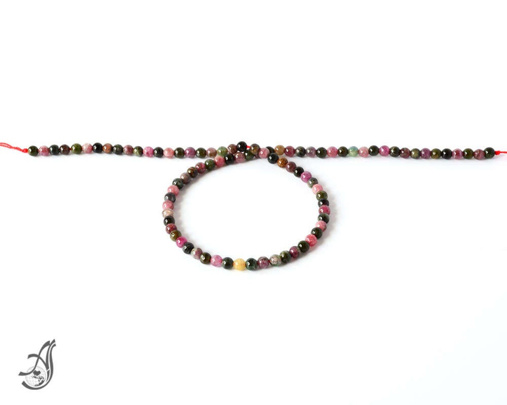 Tourmaline Round 5mm Plain AAA quality 14 inch full strand.One of a kind,100% natural Earth mined.Perfect Round