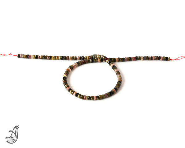 Tourmaline Roundale 5mm quality 14 inch full strand.One of a kind,100% natural Earth mined.