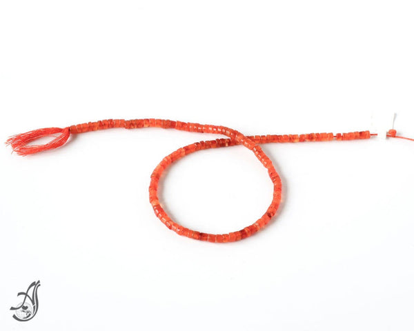 Carnelian Hishi / Tyre Plain 4mm 15 inch  strand,orange color,Orange color, Most creative,