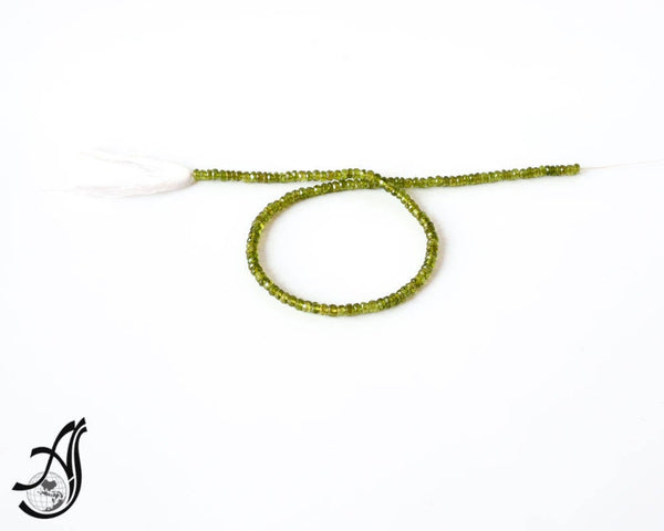 Vesovianite Roundale Faceted 4.5mm 15 inch  strand,Green  color,100% Natural ,The best Color, Creative.