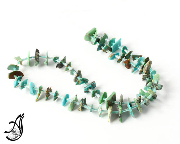 Turquoise Flat Plain Chips 8x12, 100% Natural earth mined, very creative