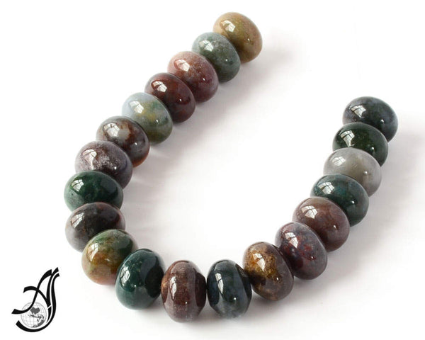 Bloodstone Rondele 15 mm  100% Natural earth mined, very creative, 8 inch length