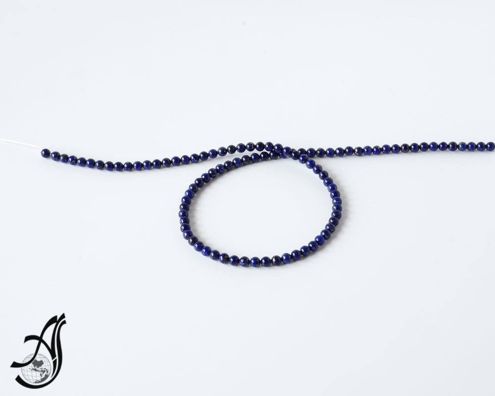 Lapis Lazuli AAA TOP QTY  4mm Round Plain ,16 inch ,blue color, 100% Natural , best Color,Most creative,