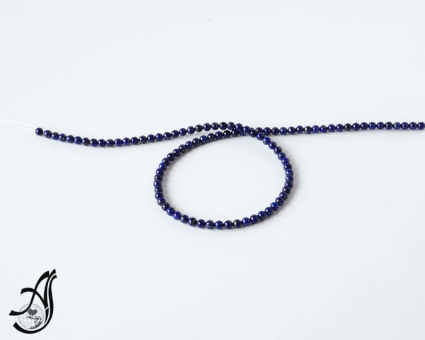 Lapis Lazuli AAA TOP QTY  4mm Round Plain ,16 inch ,blue color, 100% Natural , best Color,Most creative,