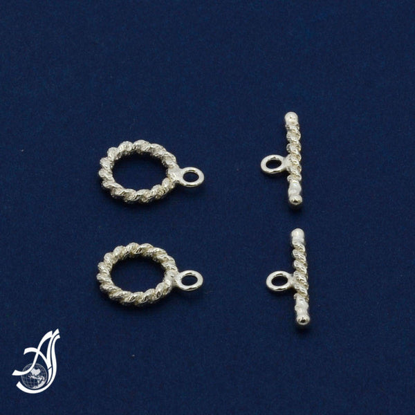 Sterling Silver FilgreeToggle Clasp  (Package of 2 Pairs  )  AYS-TL-18