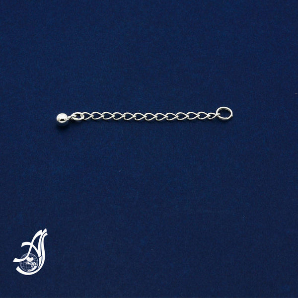 Sterling silver  2 INCH Extention, with Dangling Ball, 2 Pc in a package, (AYS-EX-3 )