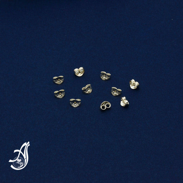 925 Sterling Silver   Nut or Push Back Ear Nut (Package of 10 pcs ) AYS-CL-M