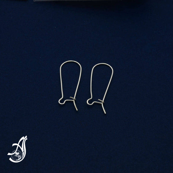 925 sterling silver Ear wire  34 mm kidney with open loop ( Pack of 10 Pcs )AYS-EW12
