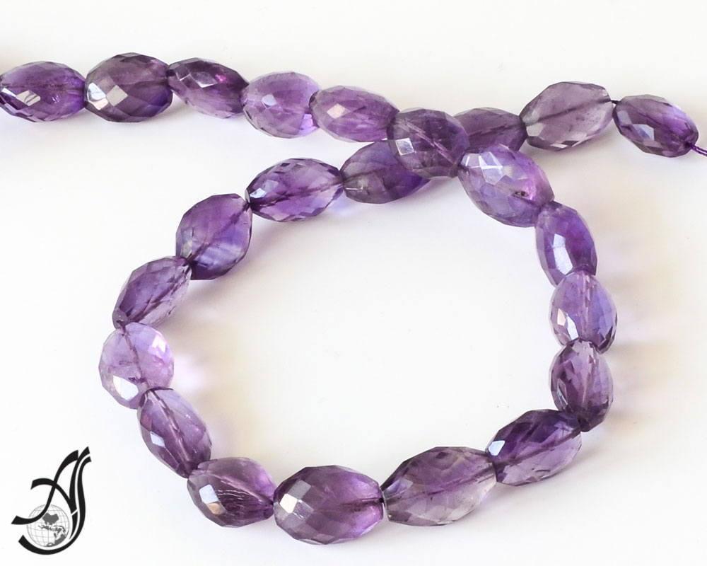 Amethyst Facettd Oval 11x16 t0 13x17 mm appx., Purple,full strand 15 inch,Fine quality, Good Luster,very creative