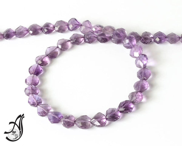 Natural Amethyst beads, Luster Faceted Amethyst Beads,9x10mm Heart cut Amethyst Beaded Necklace,Loose Amethyst Gemstone For Jewelry