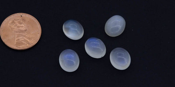 Rainbowmoonstone Oval Cabochons Package of 5 pcs, AAA  Extra ordinary quality, best Sheen or Rainblw, 9x11  appx mm