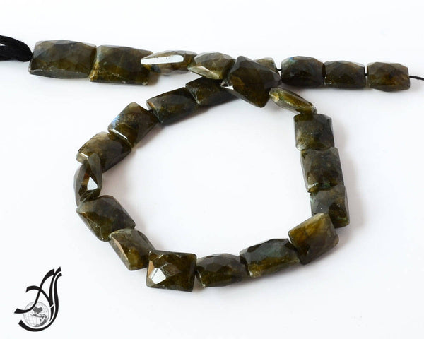 Labradorite Faceted Rectangular 12x14 to 15x21 mm appx., very creative 100% Natural
