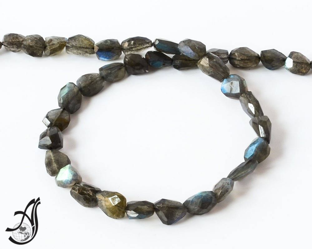 Labradorite Faceted Nuggets 8x10 mm appx Exceptional, Earth Mined as is shaped one of a kind jewelry piece.