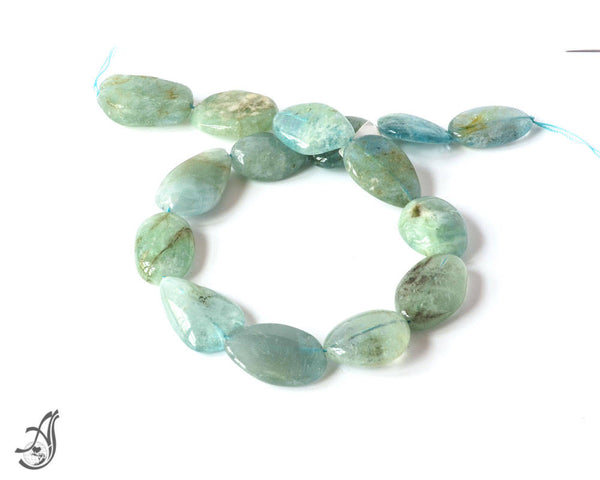 Aquamarine Plain Oval & Pearshape Huge size 18x26 mm appx,  Natural earth mined, 16 inch, Most Creative. Exceptional