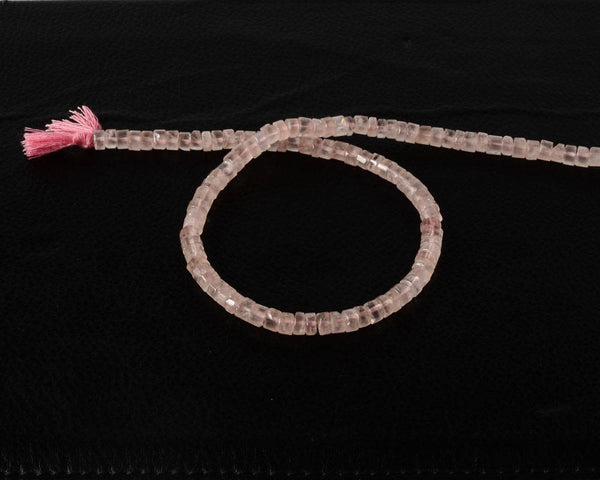 Rose quartz Tyre Faceted 6 mm,Pink or Rose color, AAA Quality 15 inch full strand,Powerful healing.  100% natural