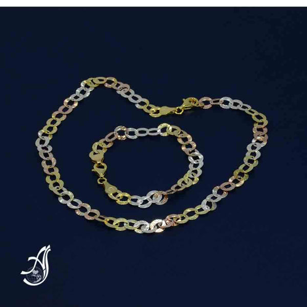Beautiful SET Silver Chain 16 Inch  N Bracelette 7 size , Lobster clasp,Non tarnishing One of a kind piece,Unusal, Best for all occasions