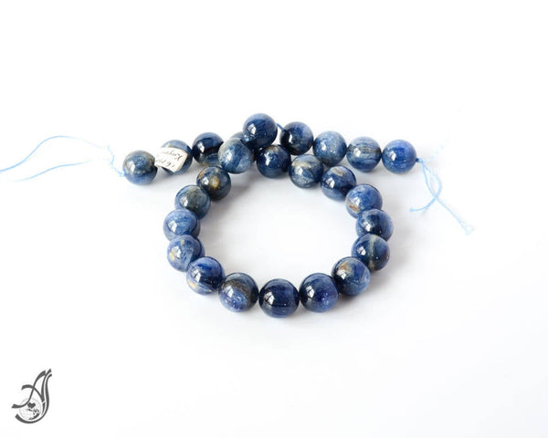 Kyanite Round Plain Exceptional 16 mm,Blue, 16 inch 100% Natural,Creative design