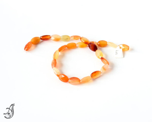 Carnelian Oval Faceted 11x17 appx  15 inch  strand,orange color, Most creative,