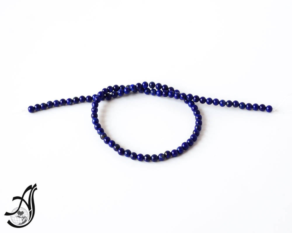 Lapis Lazuli 5 mm Round Plain ,16 inch ,blue color, 100% Natural , best Color,Most creative,