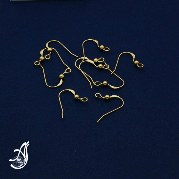 Ear wire Gold filled , with a ball ( Pack of 10 Pcs )AYS-EWGF-3
