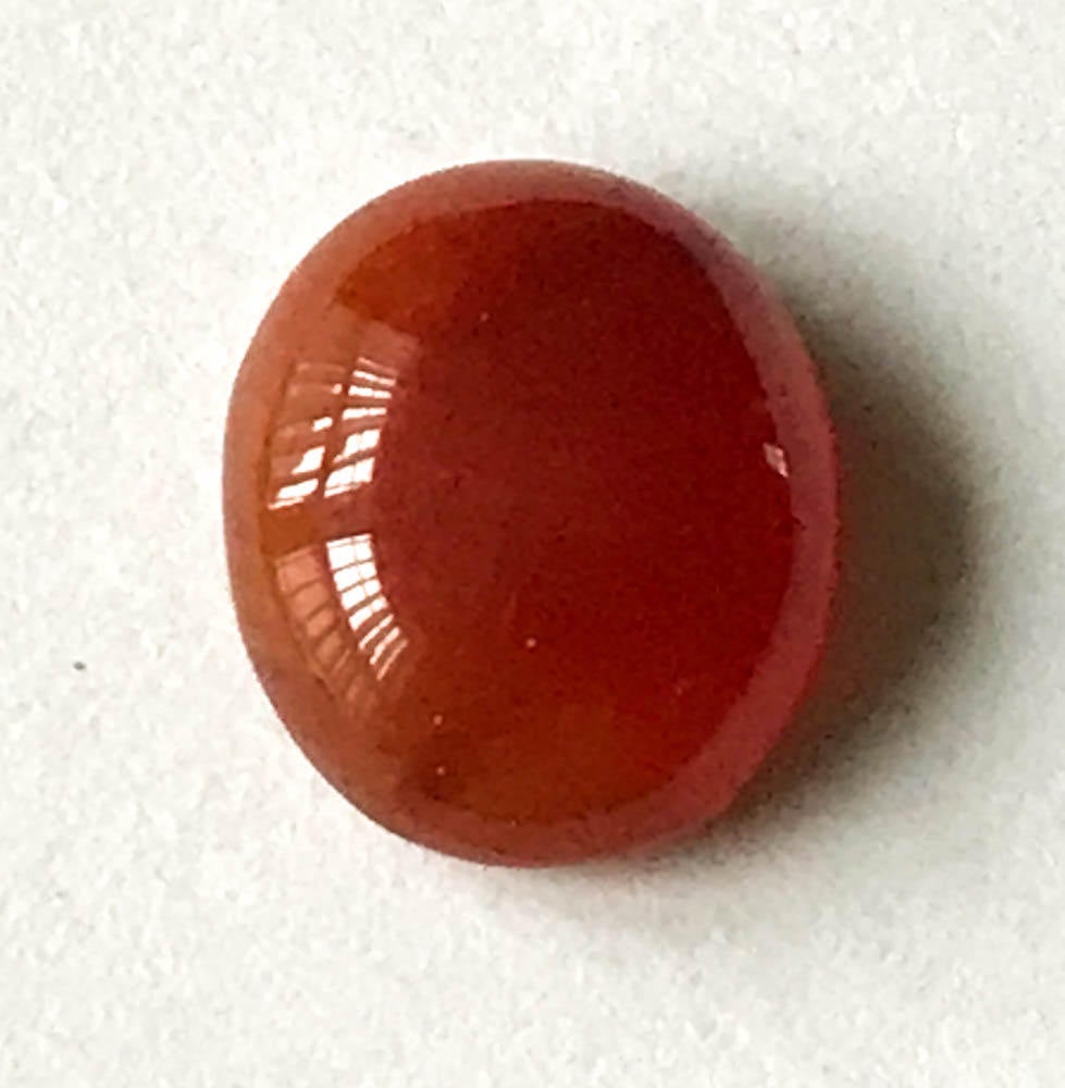 Natural Carnalion Oval Cabochon  11x 12.5 mm appx. Beautiful color